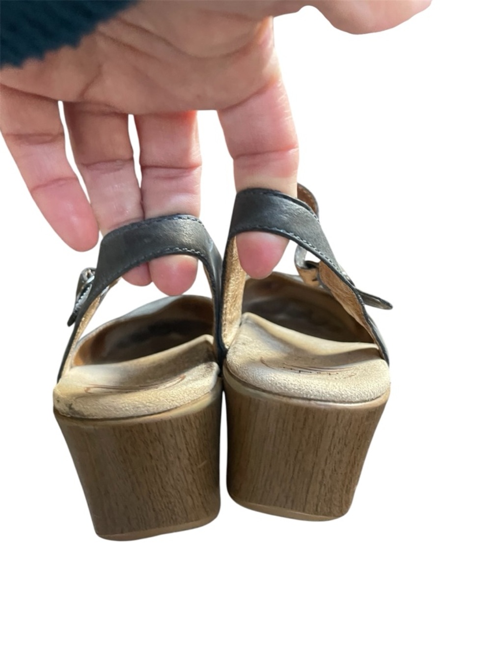 Dansko Sam Mary Jane Clogs Shoes Denim Burnished Nubuck Size 40 EU, 9.5-10 US - Picture 8 of 14